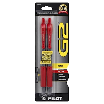 Pilot G2 Pen, Red Ink, Fine, 0.7 mm