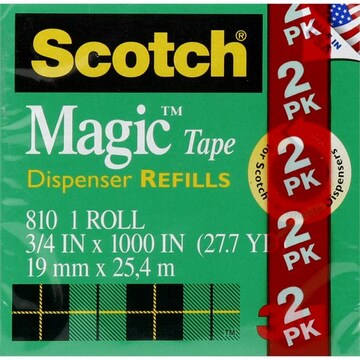 Scotch Magic Tape Refill, 2 Pk