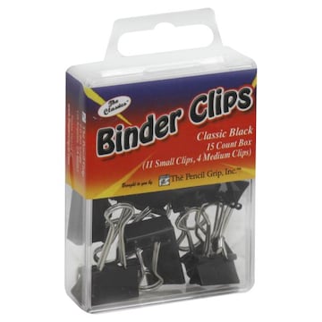 The Pencil Grip The Classics Binder Clips, Classic Black