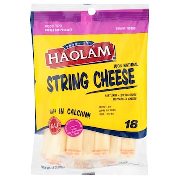 Haolam Part Skim Low Moisture Mozzarella String Cheese