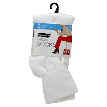No Nonsense Socks, Casual, White, 4-10, Women