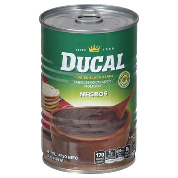 Ducal Black Beans, Refried