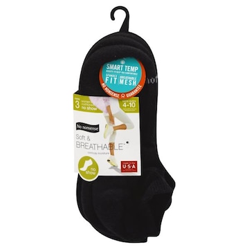 No Nonsense Soft & Breathable Socks, Cushioned, No Show, 4-10, Women's