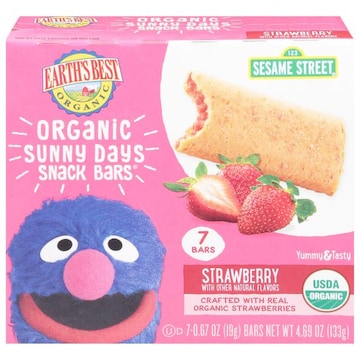 Earth's Best Organic Organic Snack Bars, Strawberry, Sunny Days