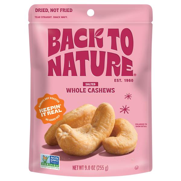 BACK TO NATURE CASHEWS, JUMBO, PLANT BASED SNACKS Publix Super Markets