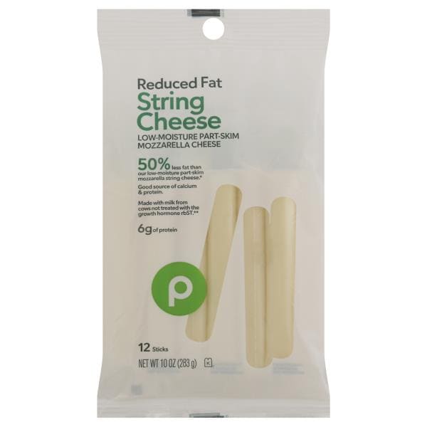 Publix Reduced Fat Mozzarella, String Cheese Publix Super Markets