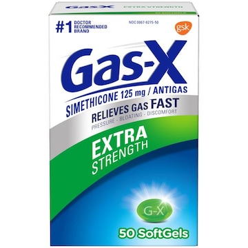 Gas-x ES Extra Strength Gas Relief Softgels with Simethicone 125 mg - 50 Count
