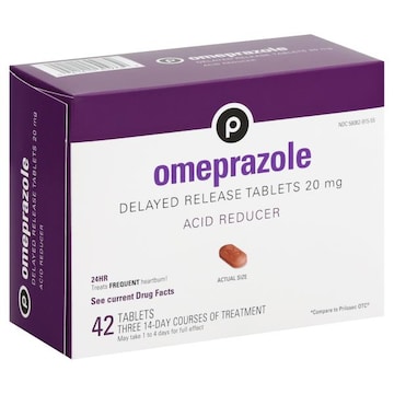 Publix Omeprazole, 20 mg, Delayed Release Tablets