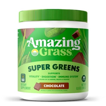 Amazing Grass Super Greens Powder, Chocolate, 30 Servings