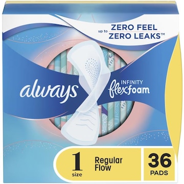 Always Infinity Pads, Size 1 Regular, 36 ct
