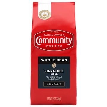 Community Coffee Coffee, Whole Bean, Dark Roast, Signature Blend