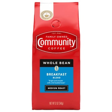 Community Coffee Coffee, Whole Bean, Medium Roast, Breakfast Blend