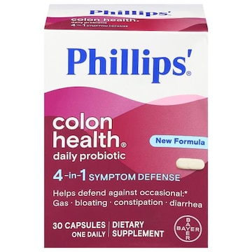 Phillips Colon Health Daily Probiotic, 4-in-1 Symptom Defense, Capsules