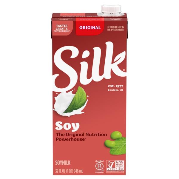 Silk Shelf Stable Dairy Free Vegan Original Soy Milk | Publix