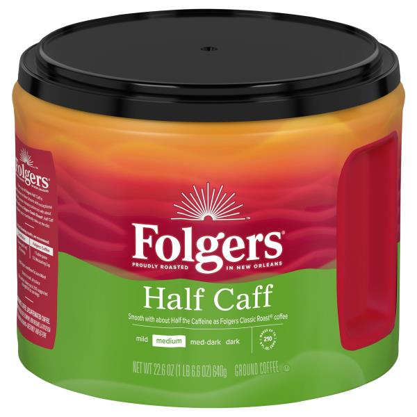 Folgers Coffee, Ground, Half Caff, Medium Publix Super Markets