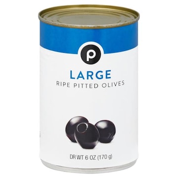 Publix Olives, Ripe, Pitted, Large