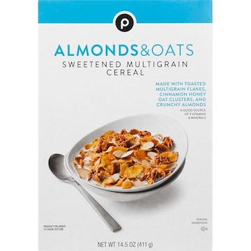 Publix Cereal, Almonds & Oats, Sweetened Multigrain