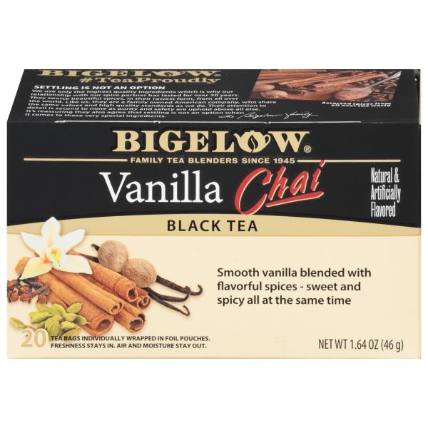 Bigelow Bigelow Vanilla Chai, Black Tea, Tea Bags, 20 Ct Publix Super