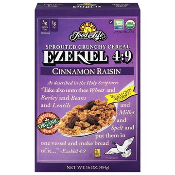 Food For Life Ezekiel 4:9 Cereal, Sprouted Crunchy, Cinnamon Raisin
