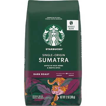 Starbucks Coffee, Whole Bean, Dark Roast, Sumatra