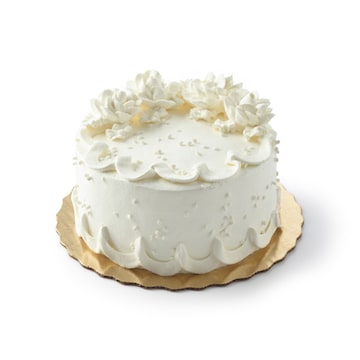 8in Vanilla Whipped Topping Floral Cake