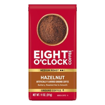 Eight O' Clock Medium Roast Ground Hazelnut Coffee 11 oz
