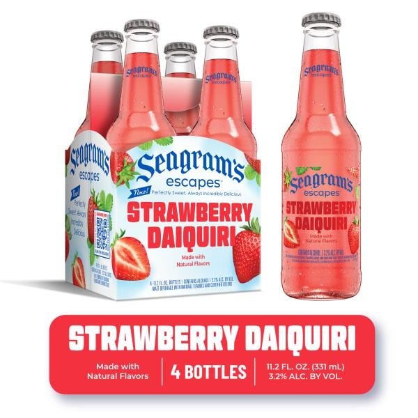 Seagram's Escapes Malt Beverage, Premium, Strawberry Daiquiri Publix