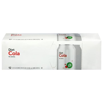 Publix Cola, Diet, 12 Pack