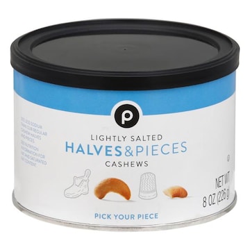 Publix Cashews, Lightly Salted, Halves & Pieces