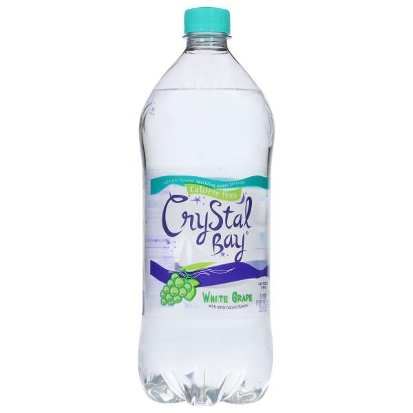 Crystal Bay Sparkling Water Beverage, White Grape, Calorie Free ...