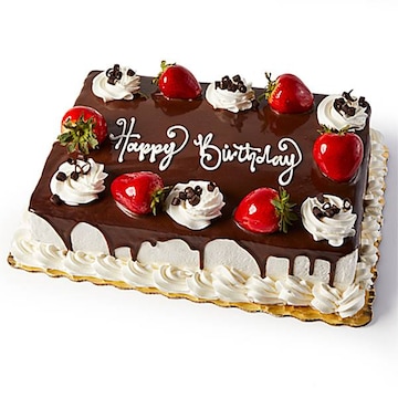 1/4 Sheet Strawberry Elegance Cake