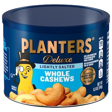 Planters Cashews, Whole, Lightly Salted, Deluxe