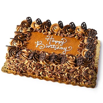 1/4 Sheet Caramel Pecan Crunch Cake