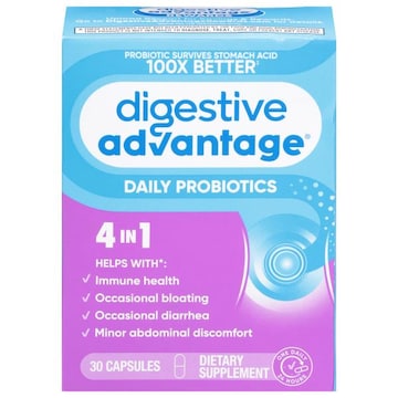 Digestive Advantage Schiff Digestive & Immune Support, 4 in 1, Daily Probiotics, Capsules