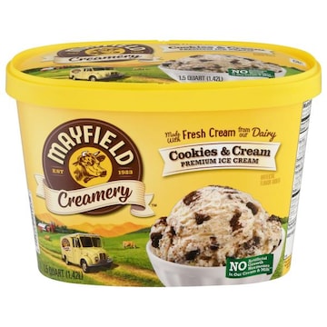 Mayfield Creamery Ice Cream, Premium, Cookies & Cream