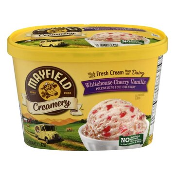 Mayfield Creamery Ice Cream, Premium, Whitehouse Cherry Vanilla