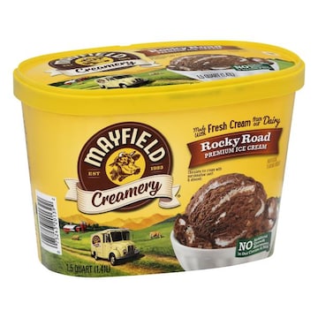 Mayfield Creamery Ice Cream, Premium, Rocky Road
