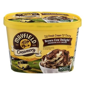 Mayfield Creamery Ice Cream, Premium, Brown Cow Delight