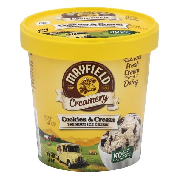 Mayfield Creamery Ice Cream, Premium, Cookies & Cream | Publix Super ...