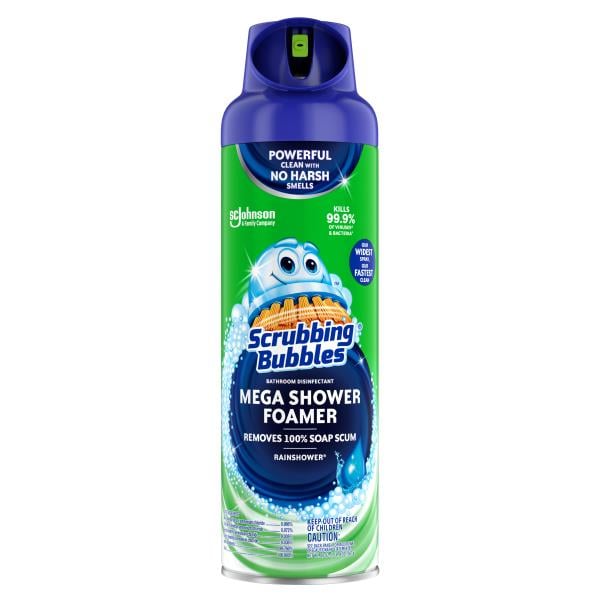 Scrubbing Bubbles Mega Shower Foamer Aerosol, Tough Foaming Bathroom