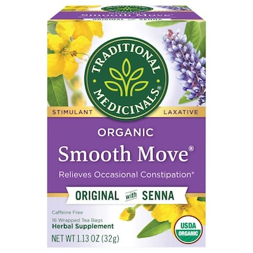 Traditional Medicinals Smooth Move, Organic, Caffeine Free, Original with Senna, Tea Bags