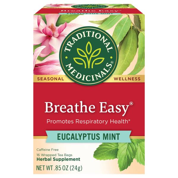 Traditional Medicinals Herbal Supplement, Breathe Easy, Eucalyptus Mint