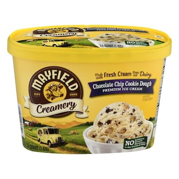 Mayfield Creamery Ice Cream, Premium, Chocolate Chip Cookie Dough