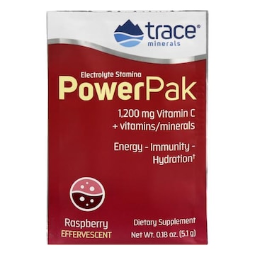 Trace Electrolyte Stamina, Effervescent, Raspberry, Power Pak