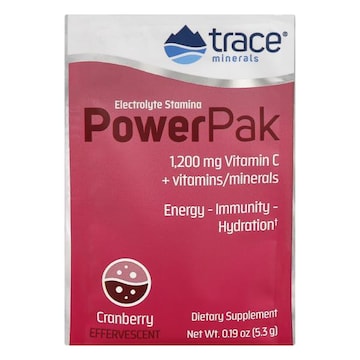 Trace Electrolyte Stamina, Effervescent, Cranberry, Power Pak