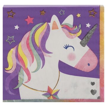 Unique Napkins, Stars & Unicorn, 2 Ply