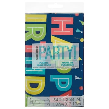 Unique Plastic Tablecover, Peppy Happy Birthday