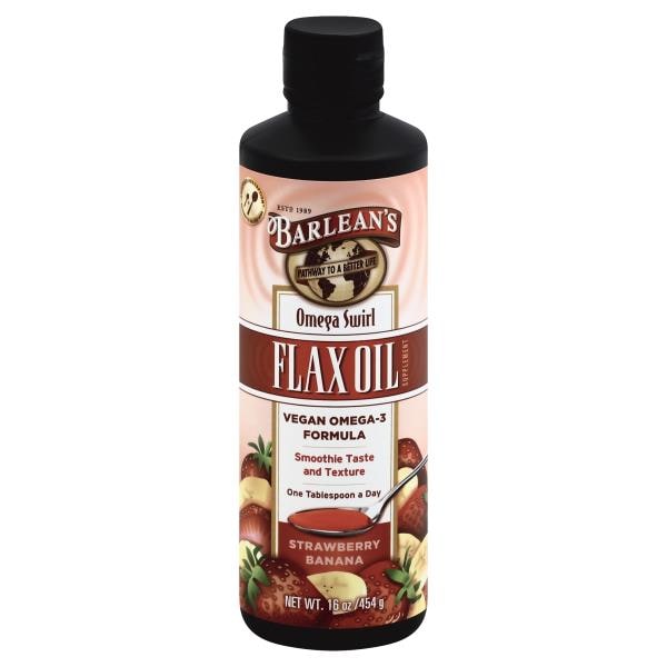 Barlean's Flax Oil, Omega Swirl, Strawberry Banana Publix Super Markets