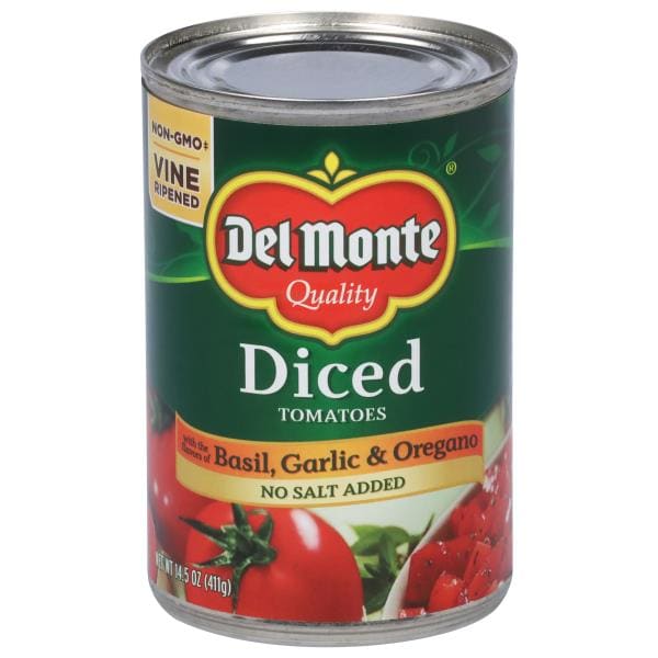 Del Monte Tomatoes, Basil, Garlic & Oregano, Diced Publix Super Markets
