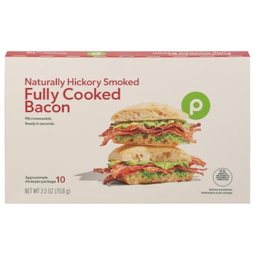 Publix Fully Cooked, Hickory Smoked Bacon